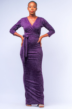 DAISY PURPLE OVERLAPPING DRESS