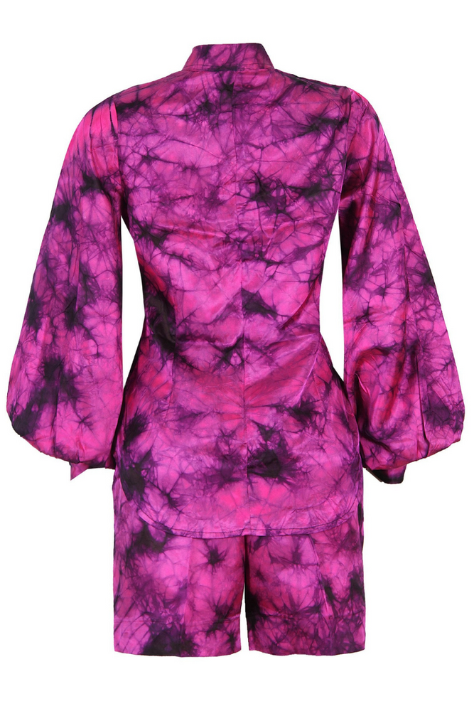 OLAMIDE AFRICAN PRINT SILK ADIRE CO-ORD SET - DESIRE1709