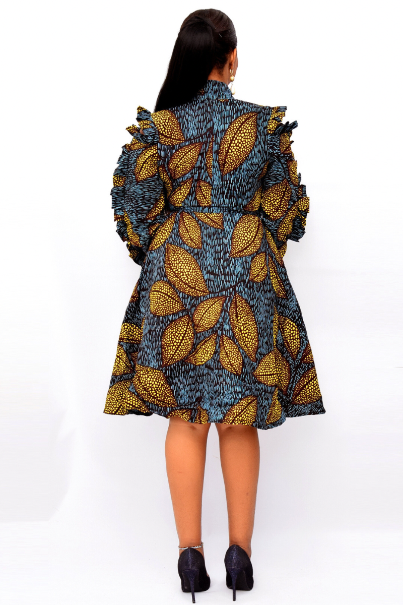 IVIE AFRICAN PRINT SKATER DRESS - DESIRE1709