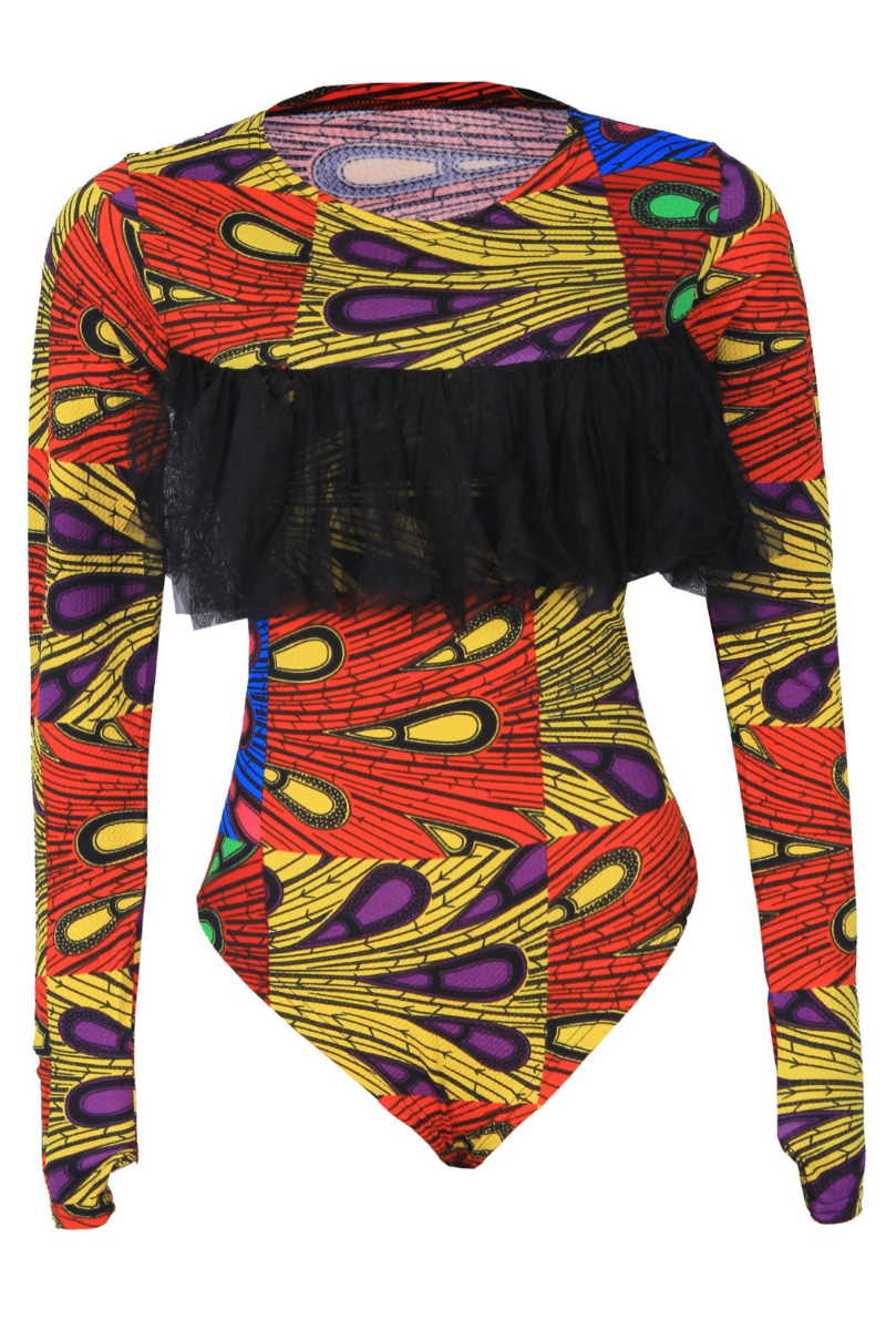 TELEOLA AFRICAN PRINT BODYSUIT - DESIRE1709