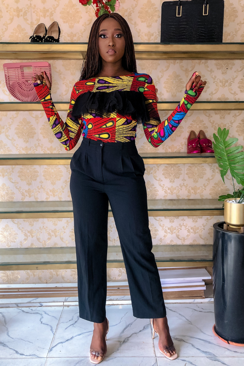 TELEOLA AFRICAN PRINT BODYSUIT - DESIRE1709