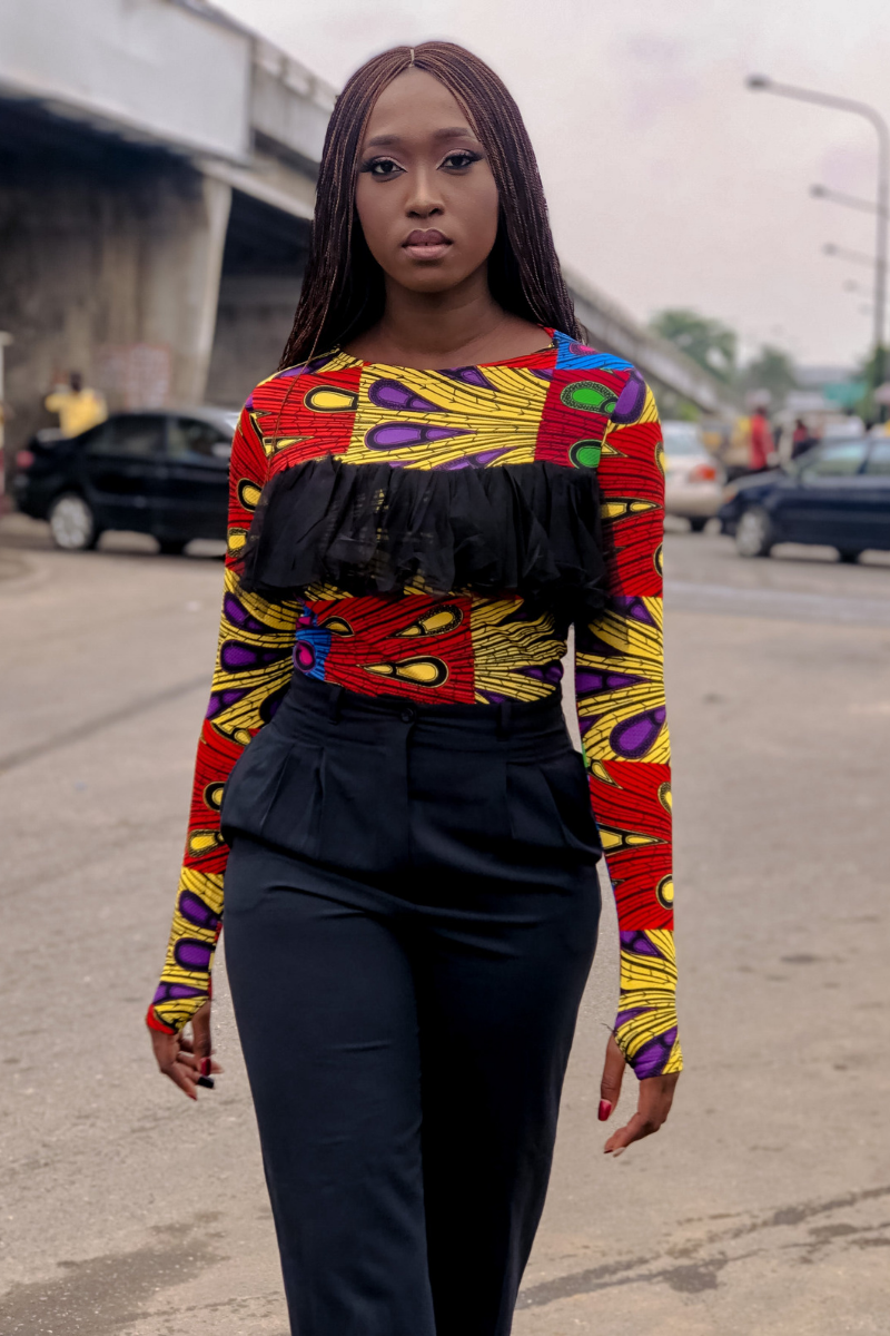 TELEOLA AFRICAN PRINT BODYSUIT - DESIRE1709