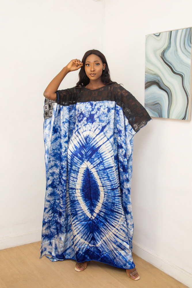 TIWA SILK ADIRE DRESS