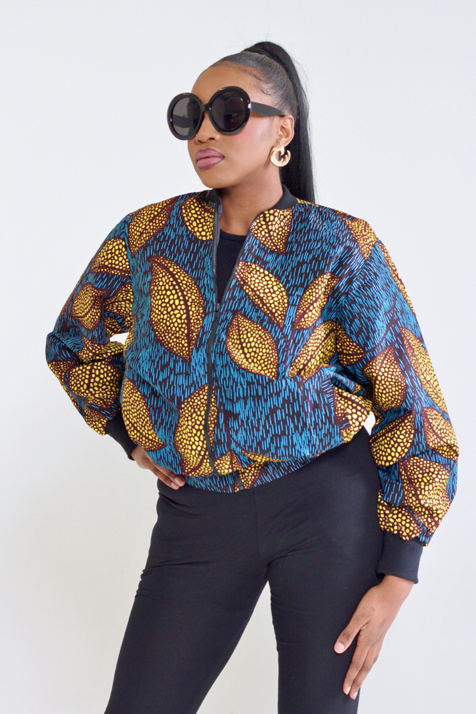 OYINDA AFRICAN PRINT BOMBER JACKET - DESIRE1709