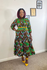 ORE TIERED AFRICAN PRINT ANKARA DRESS - DESIRE1709
