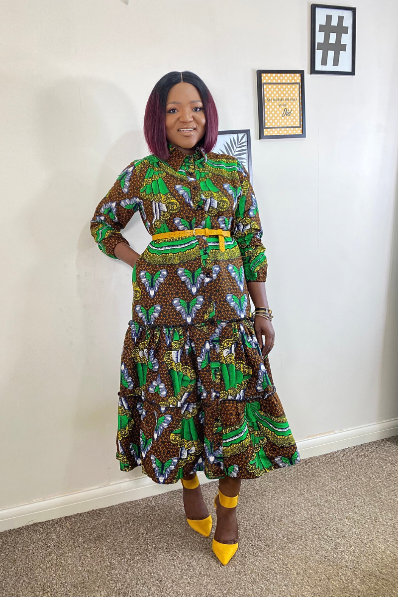 ORE TIERED AFRICAN PRINT ANKARA DRESS - DESIRE1709