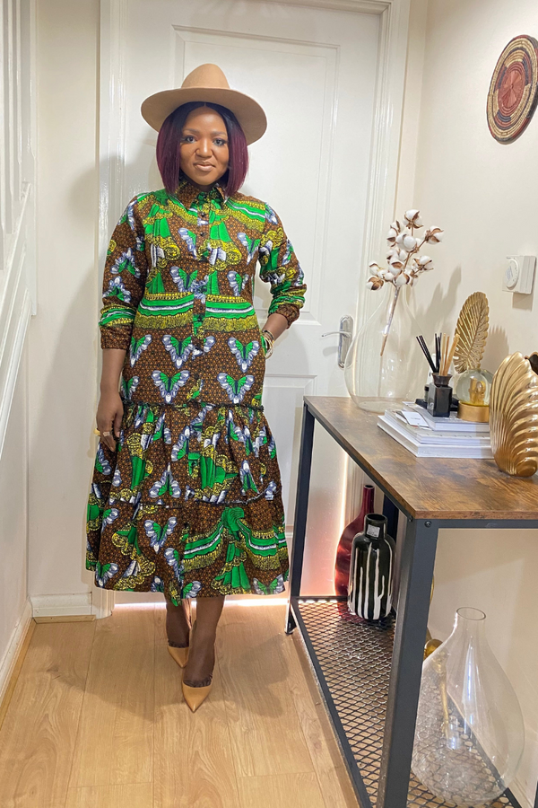 ORE TIERED AFRICAN PRINT ANKARA DRESS - DESIRE1709