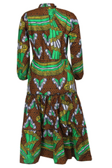 ORE TIERED AFRICAN PRINT ANKARA DRESS - DESIRE1709