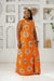 OSAYI AFRICAN PRINT MAXI FRONT ZIP DRESS (Orange)
