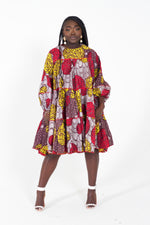 MIMI AFRICAN PRINT ANKARA SHIFT DRESS