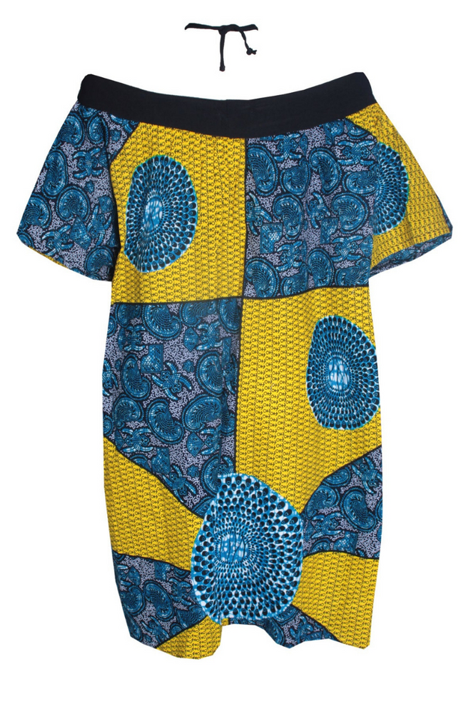 NABILA AFRICAN PRINT ANKARA OFF SHOULDER DRESS - DESIRE1709