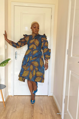 IVIE AFRICAN PRINT SKATER DRESS - DESIRE1709