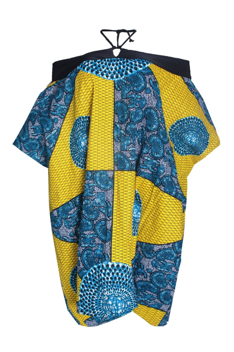 NABILA AFRICAN PRINT ANKARA OFF SHOULDER DRESS - DESIRE1709