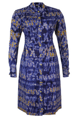 PALESA FRILL DETAIL SHIRT DRESS (BLUE) - DESIRE1709