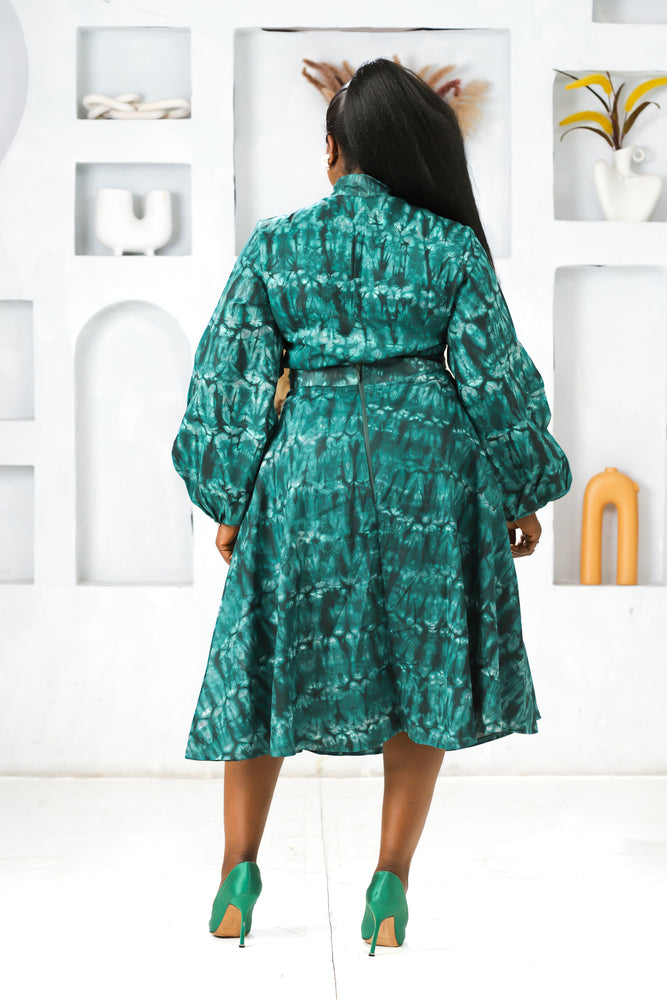 ABIOYE AFRICAN PRINT ADIRE CO-ORD SET (Green)