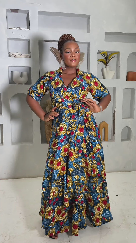 
                
                    Load and play video in Gallery viewer, OLORI FULL WRAP MAXI DRESS
                
            