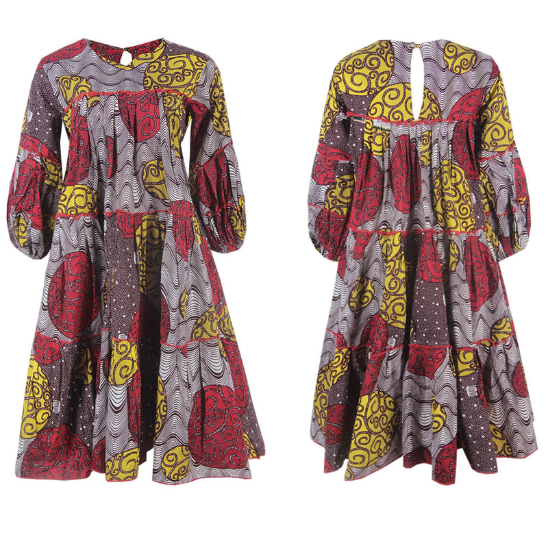 MIMI AFRICAN PRINT ANKARA SHIFT DRESS - DESIRE1709