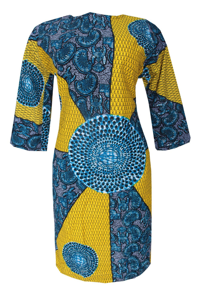 LILIAN AFRICAN PRINT ANKARA SHIFT DRESS - DESIRE1709