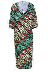 DESTA AFRICAN PRINT HOODED KIMONO JACKET - DESIRE1709