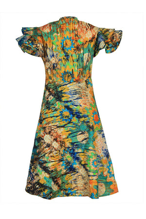 
                
                    Load image into Gallery viewer, KEMI AFRICAN PRINT ADIRE SKATER DRESS - DESIRE1709
                
            
