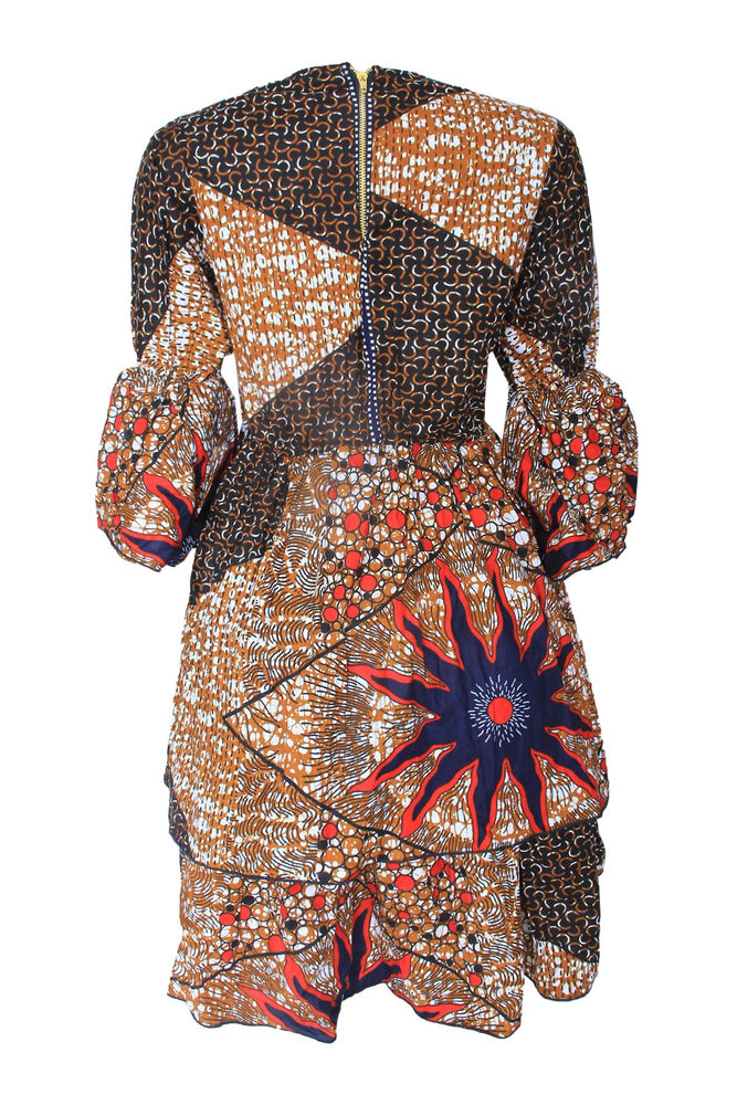 
                
                    Load image into Gallery viewer, BINTA AFRICAN PRINT STAR PATTERNED DRESS - DESIRE1709
                
            