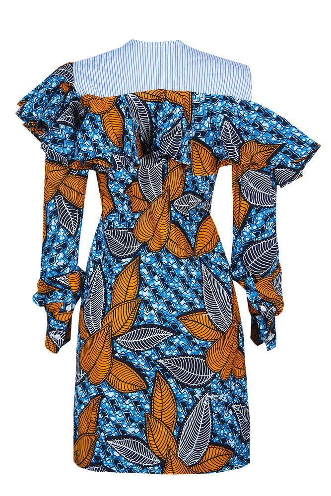 
                
                    Load image into Gallery viewer, ZUKI AFRICAN PRINT ANKARA SHIRT DRESS - DESIRE1709
                
            