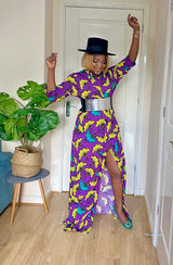 DESTA AFRICAN PRINT PURPLE MIX JACKET - DESIRE1709